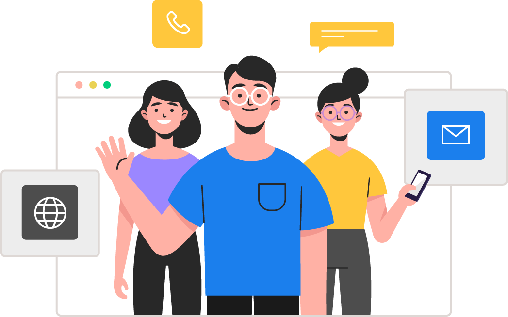 Contact illustration